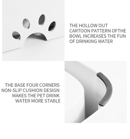 Pet Water Bowl No Drip Slow Water Feeder for Dogs & Cats - fabufabu design store