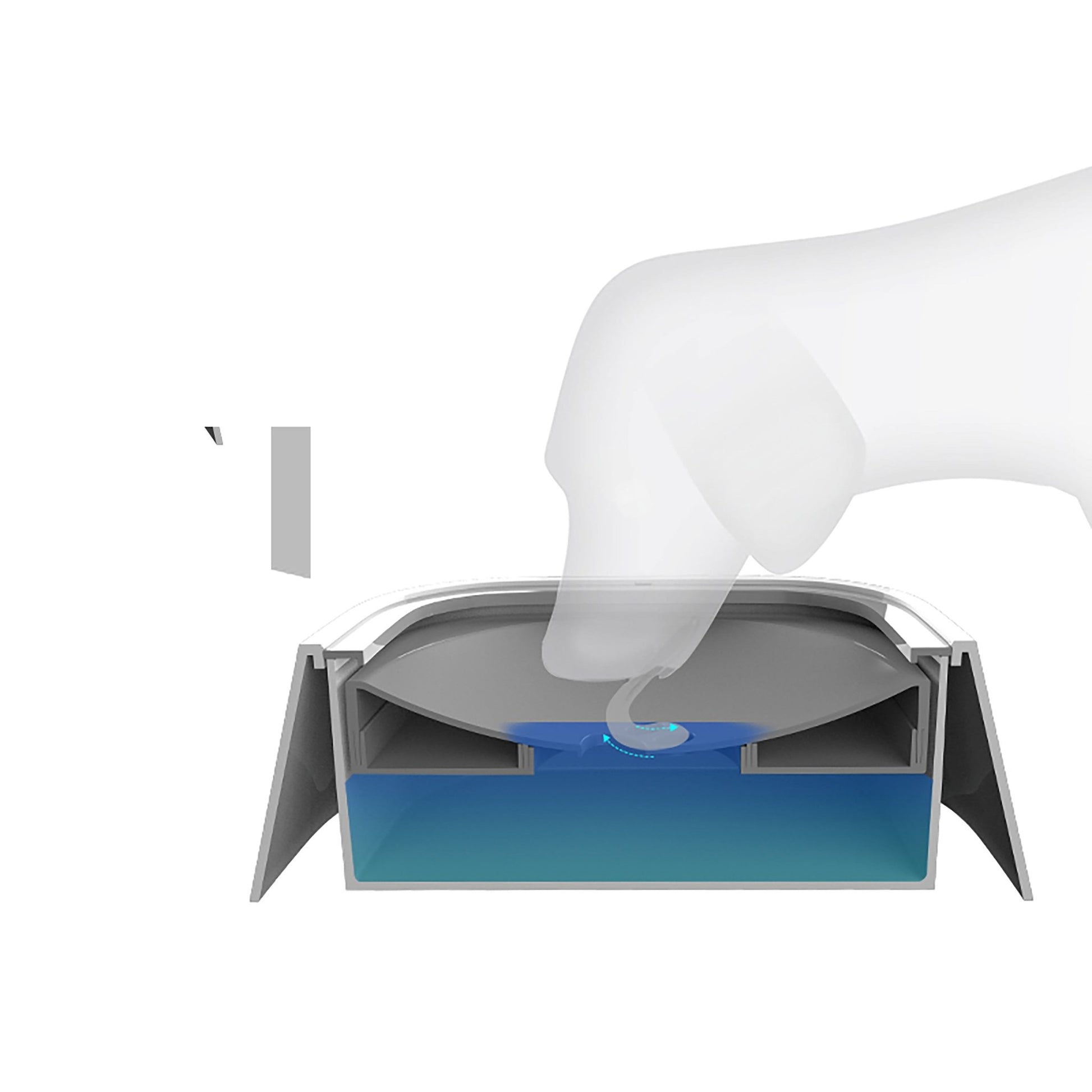 Pet Water Bowl No Drip Slow Water Feeder for Dogs & Cats - fabufabu design store