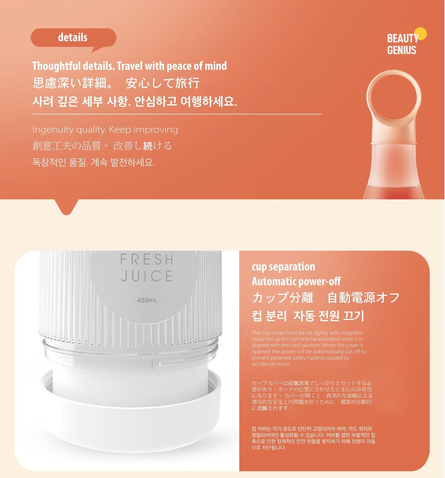 Portable Mini Blender for Fresh Juice - fabufabu design store