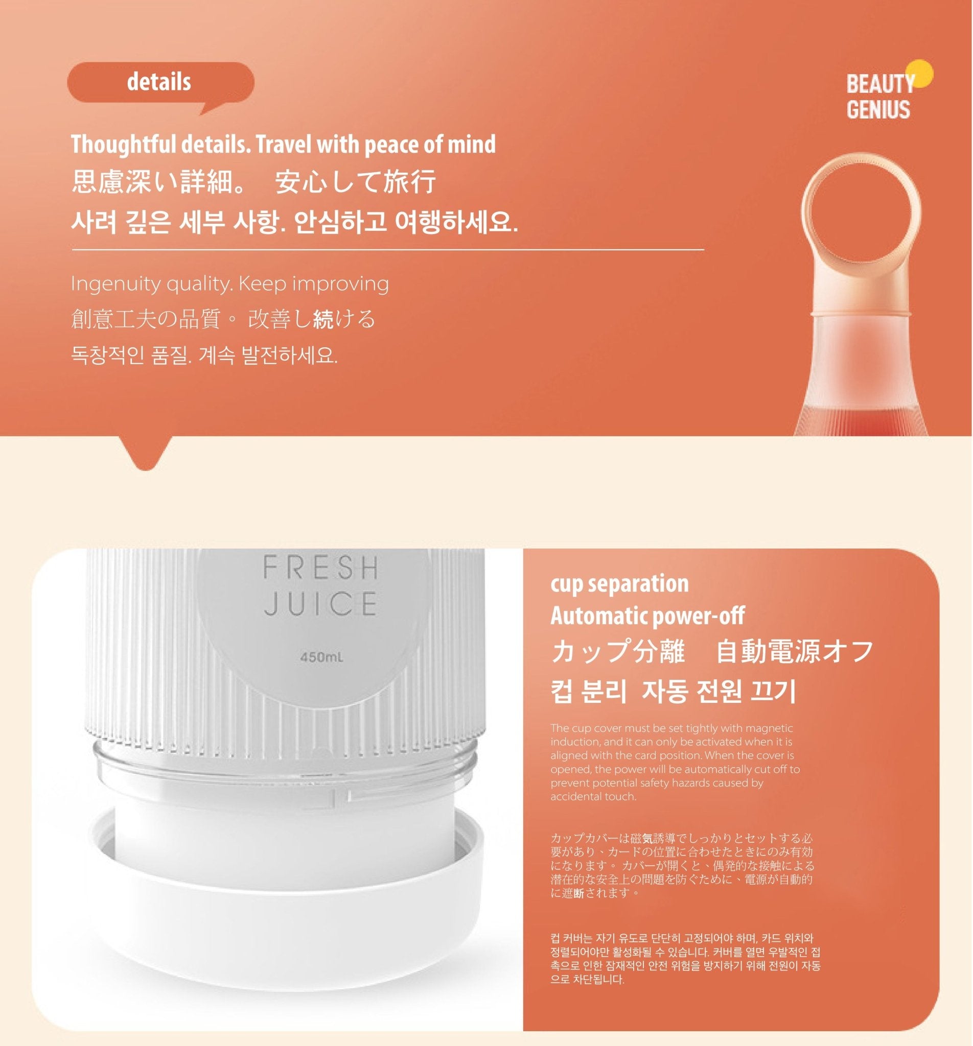 Portable Mini Blender for Fresh Juice - fabufabu design store
