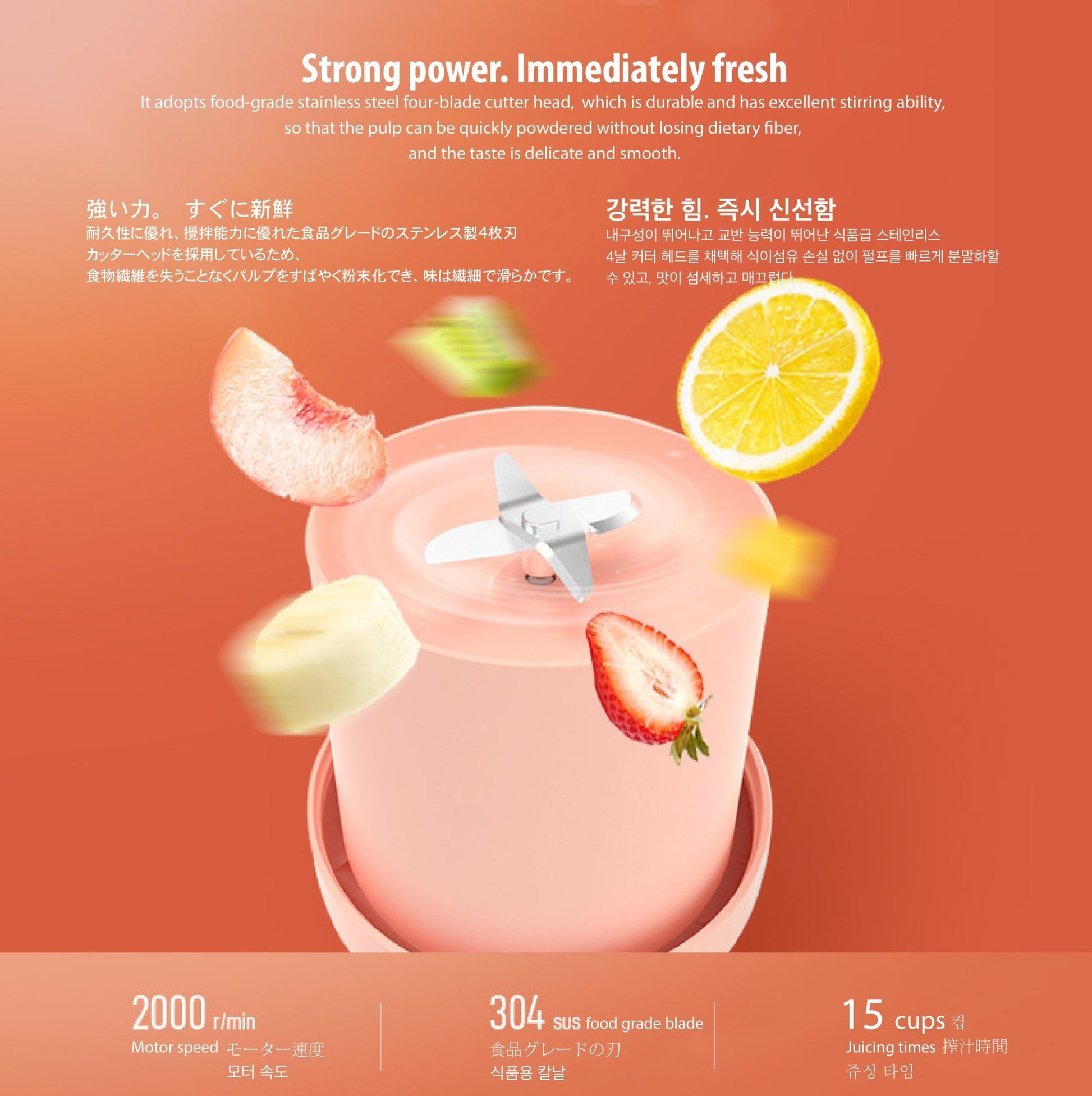 Portable Mini Blender for Fresh Juice - fabufabu design store