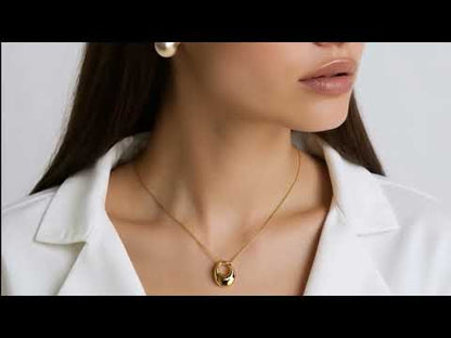 Mini Hoop Ring Pendant Necklace