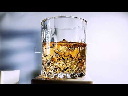 Rhombus Diamond Shape Whiskey Glasses Set of 2