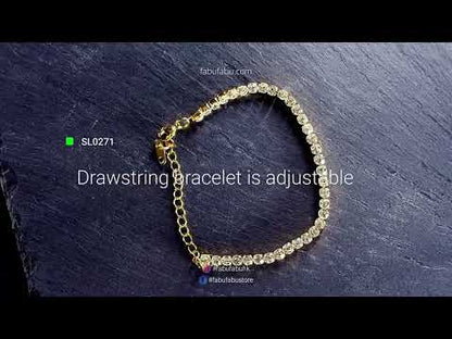 Gold Plated Zircon Tennis Bracelet