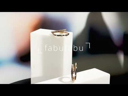 Japan twist rhinestone ear clips