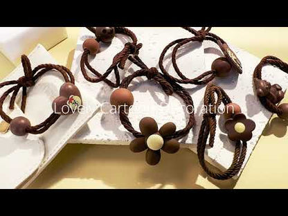Lovely Cartoon Animals Decoration Hair Ties For Girls 6 kinds per bundle 1set