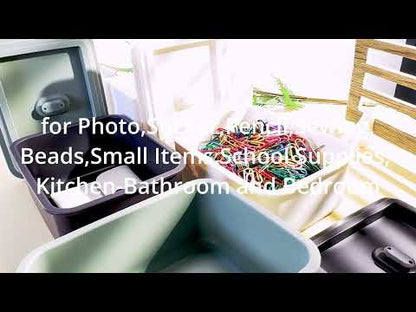 Fabufabu 2paks Small Plastic Storage Containers With Dust-proof silicone design