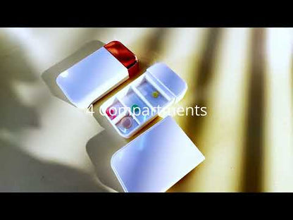 Fabufabu 4 Compartments Portable Pill Case