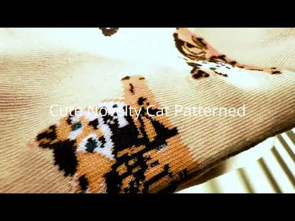 Fabufabu Cute Novelty Cat Patterned Socks Lady & Men