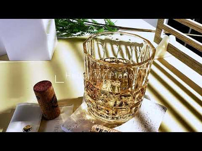 Square Diamond Whiskey Glasses Set of 2
