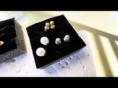 Fabufabu Copper Imitation Pearl Earrings 5 Pairs Box Set