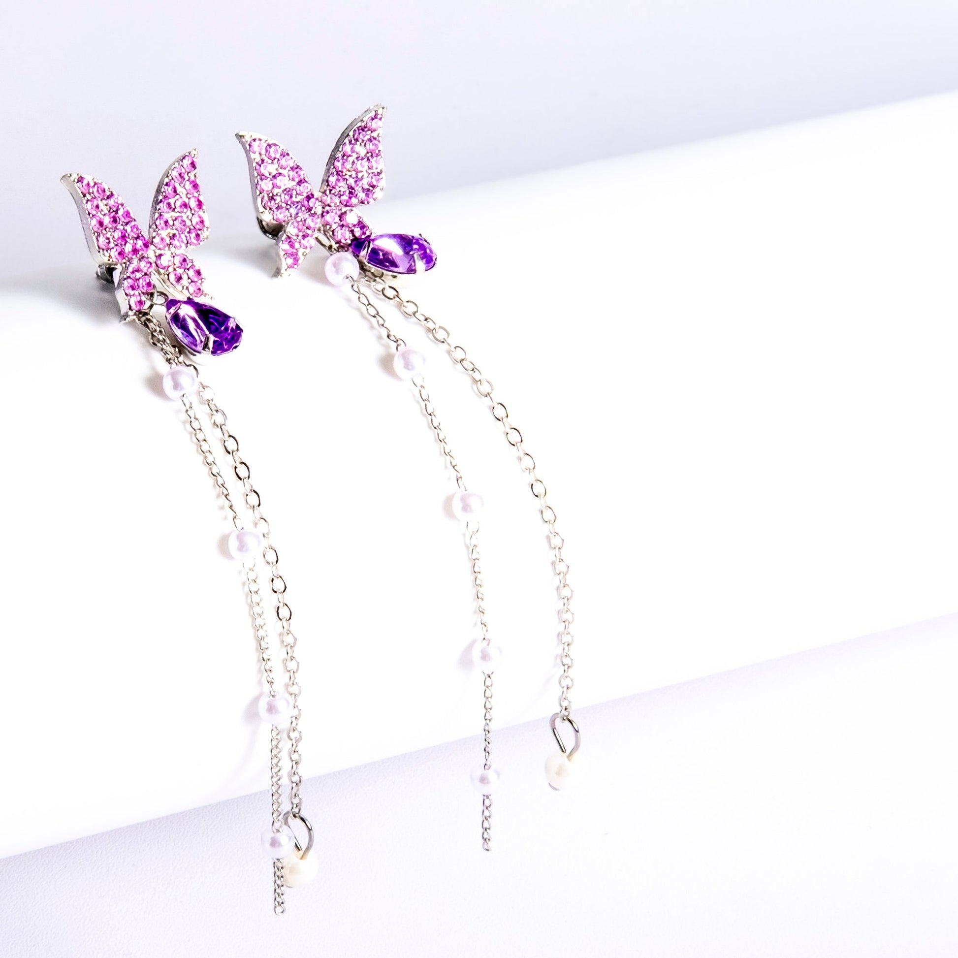 Purple Butterfly Earrings - fabufabu design store