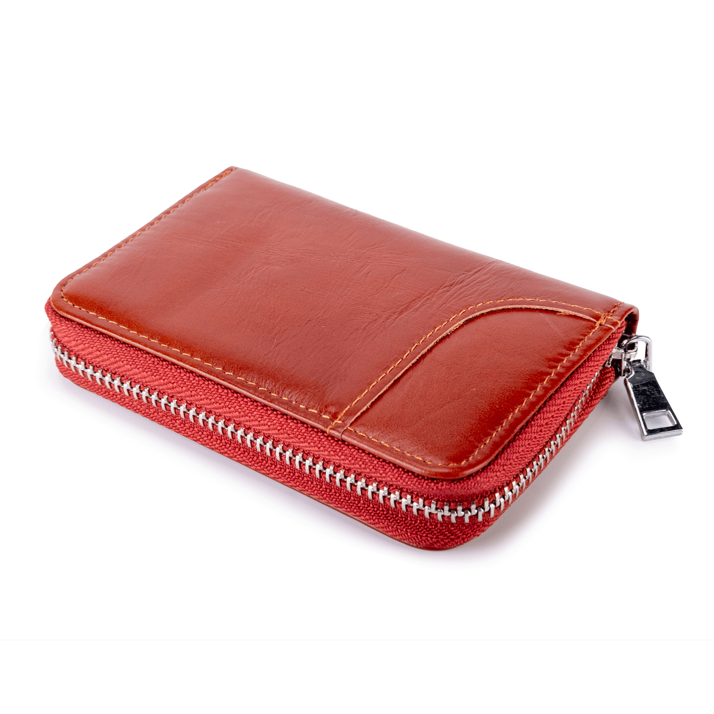 RFID Zip cowhide Card Holder Wallet - fabufabu design store