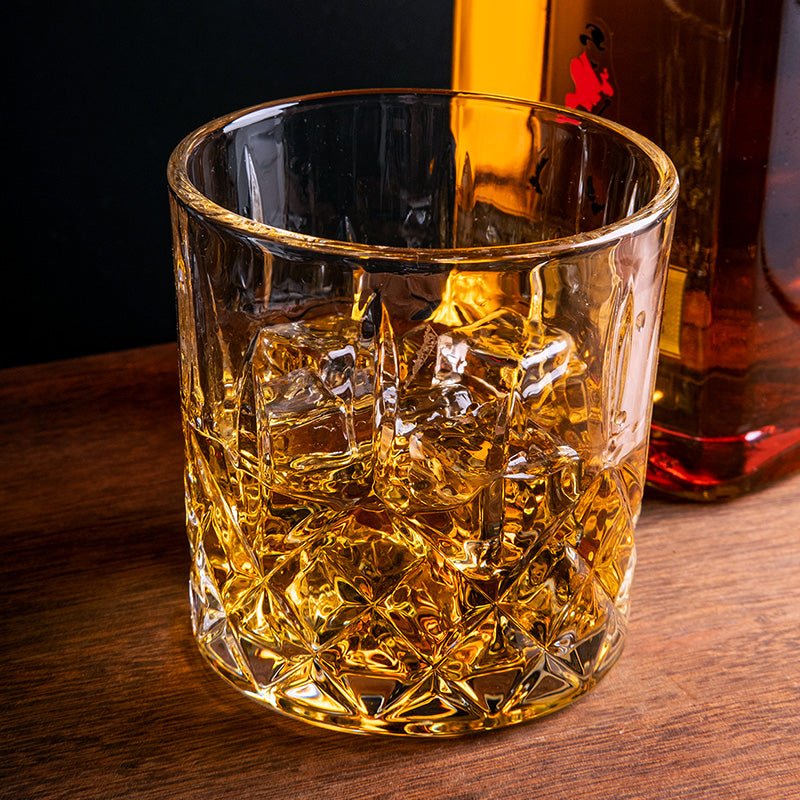 Rhombus Diamond Shape Whiskey Glasses Set of 2 - fabufabu design store