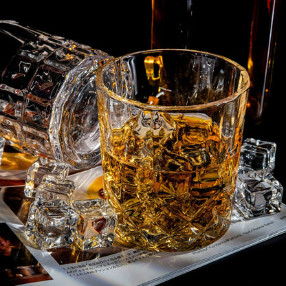 Rhombus Diamond Shape Whiskey Glasses Set of 2 - fabufabu design store