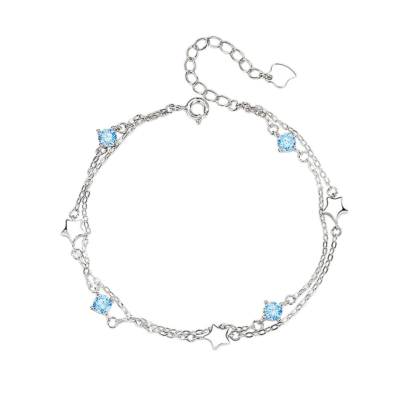 S925 Sterling Silver Stars Bracelet - fabufabu design store