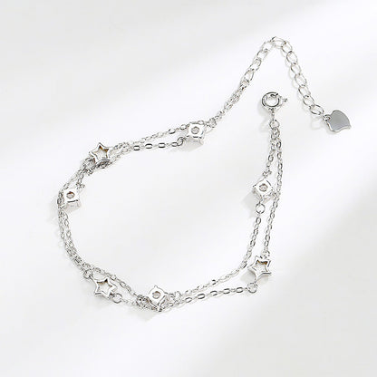 S925 Sterling Silver Stars Bracelet - fabufabu design store