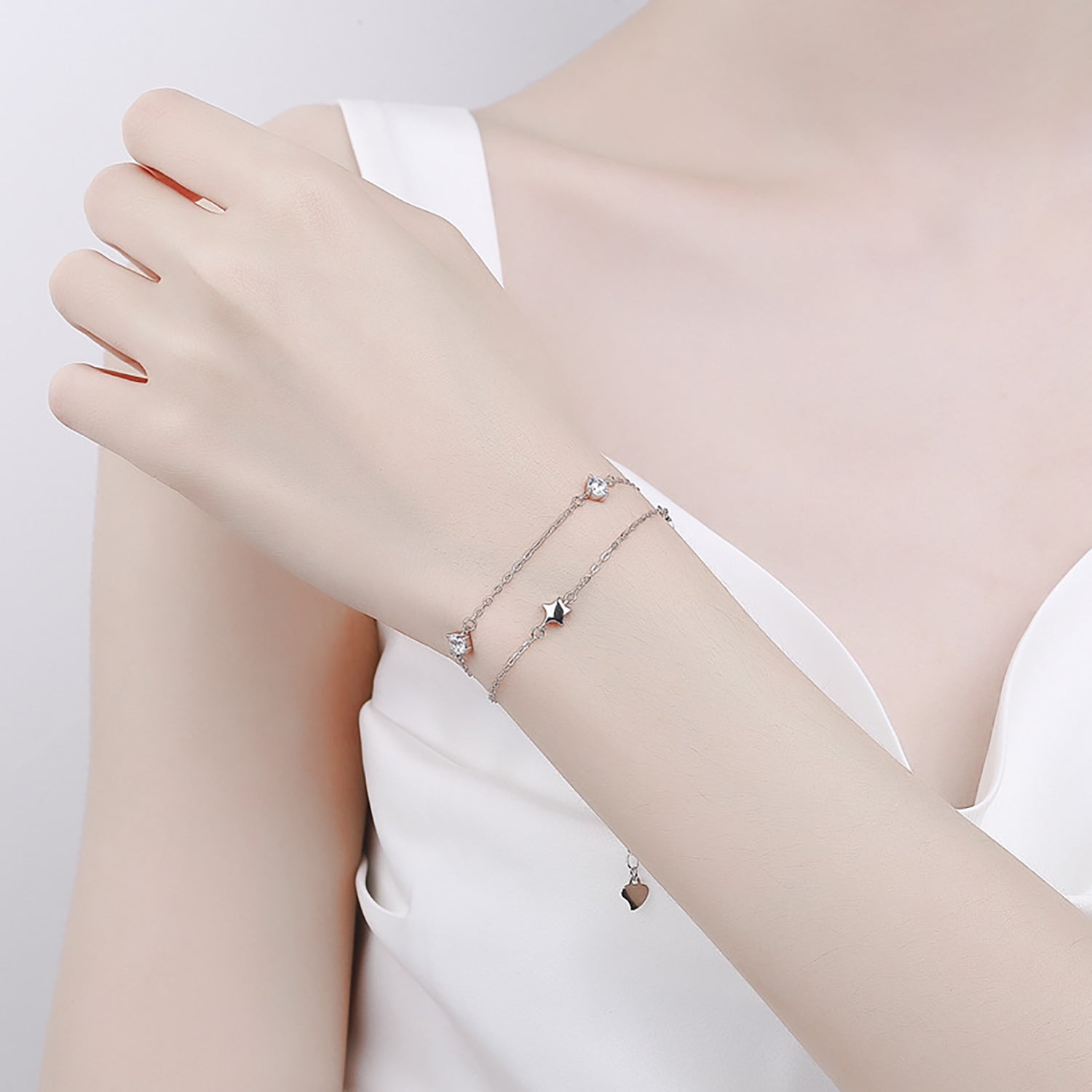 S925 Sterling Silver Stars Bracelet - fabufabu design store