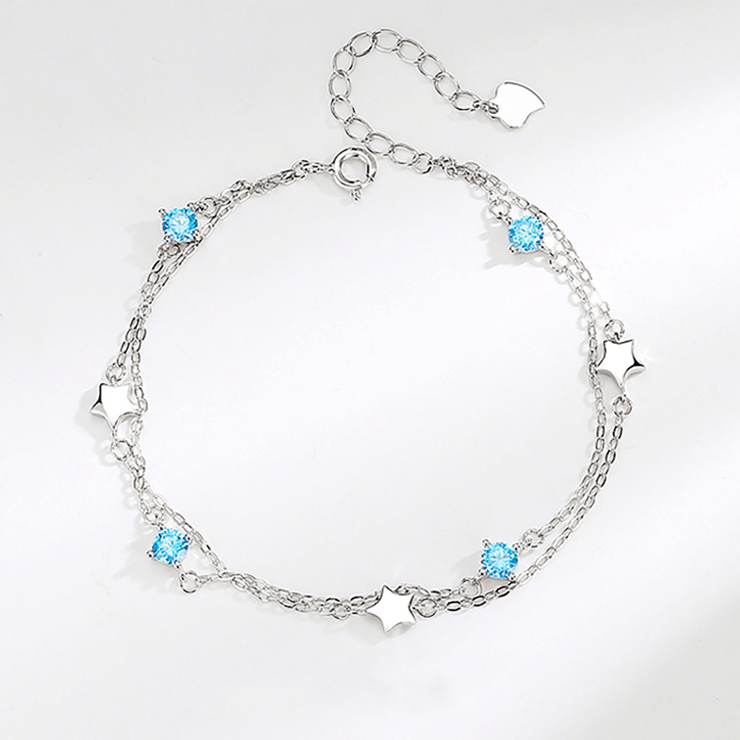 S925 Sterling Silver Stars Bracelet - fabufabu design store