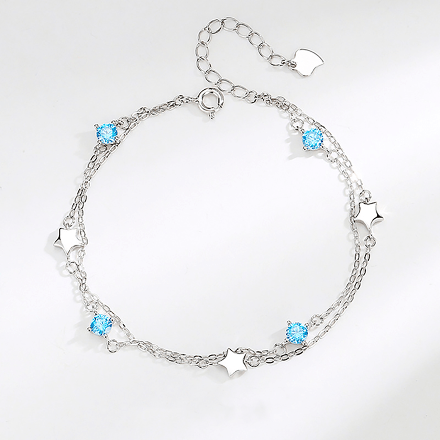 S925 Sterling Silver Stars Bracelet - fabufabu design store