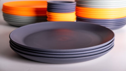 Simple Design Solid Colour 12 Inch Large Plastic Dinner Plates - fabufabu design store