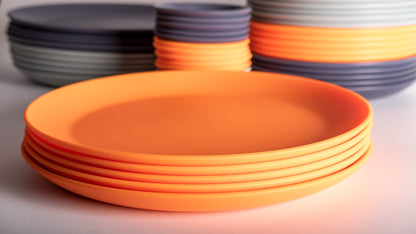 Simple Design Solid Colour 12 Inch Large Plastic Dinner Plates - fabufabu design store