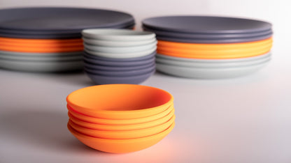 Simple Design Solid Colour 4.5 Inch Small Plastic Dinner Plates - fabufabu design store
