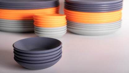 Simple Design Solid Colour 4.5 Inch Small Plastic Dinner Plates - fabufabu design store