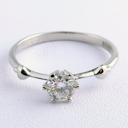 Solitaire Moissanite Heart - to - Heart Ring - fabufabu design store