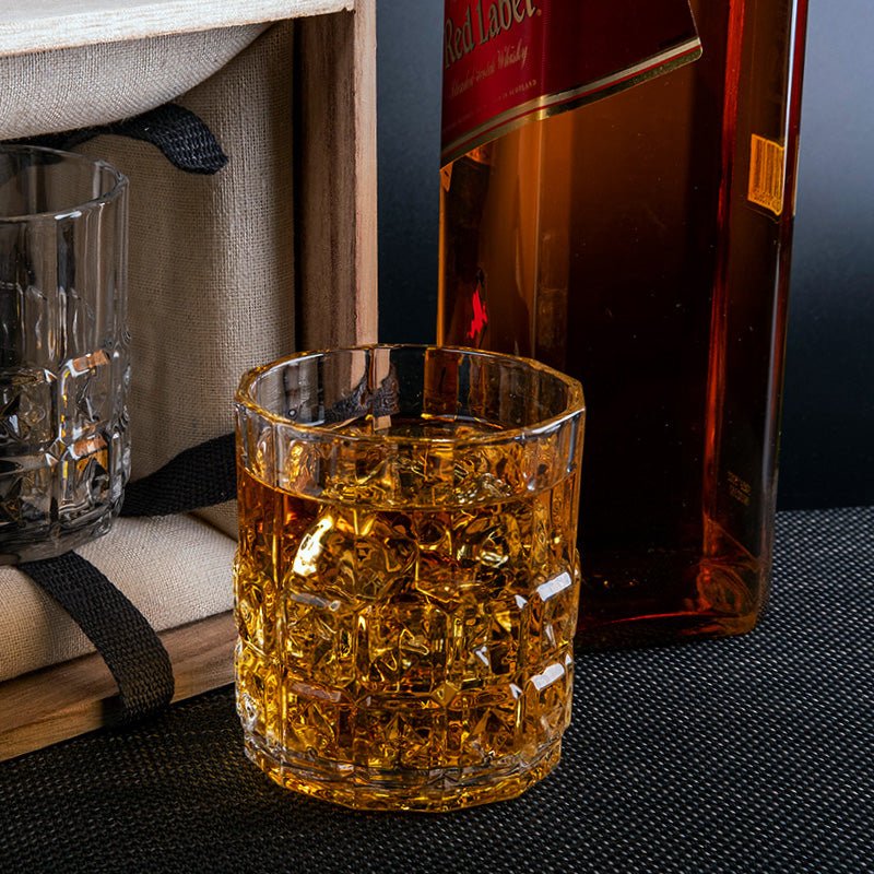 Square Diamond Whiskey Glasses Set of 2 - fabufabu design store