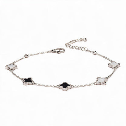 Sterling Silver 4-leaf clover Charm Bracelet - fabufabu design store