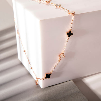 Sterling Silver 4-leaf clover Charm Bracelet - fabufabu design store