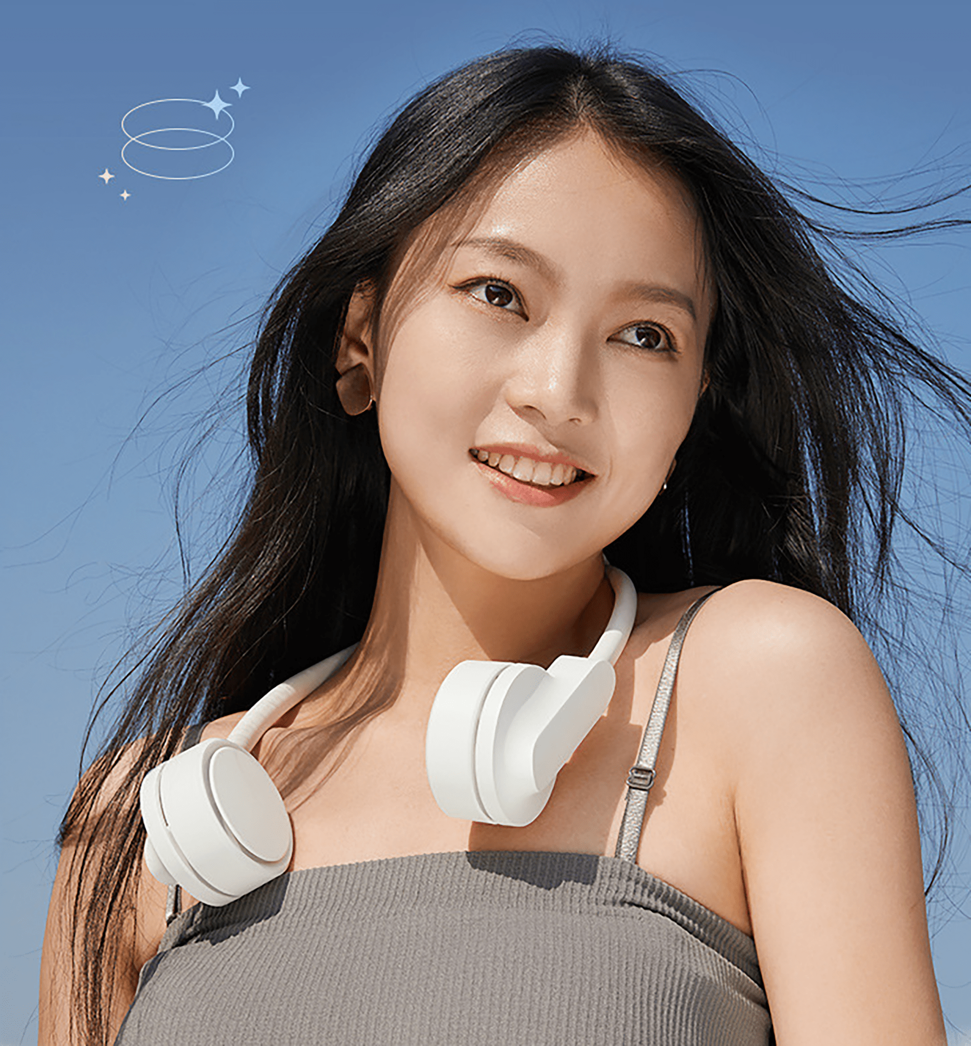 Two - in - one Portable Neck cooling and heating Fan - fabufabu design store
