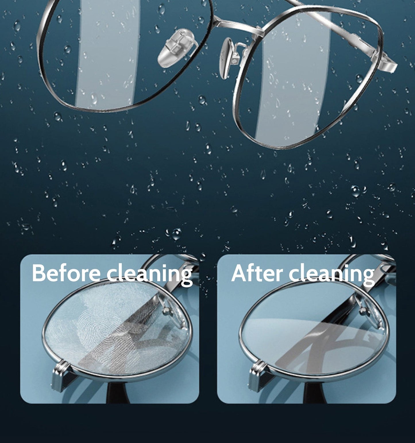 Ultrasonic eyeglass cleaner 300 ml portable professional - fabufabu design store