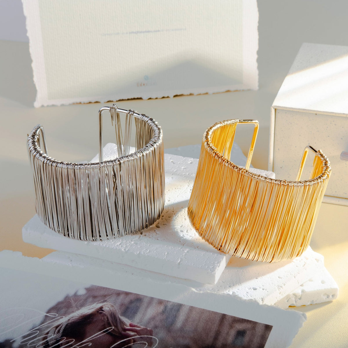 Wrist Wrap Wide Arm Cuff Bracelets - fabufabu design store