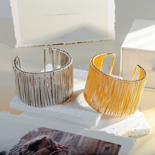 Wrist Wrap Wide Arm Cuff Bracelets - fabufabu design store